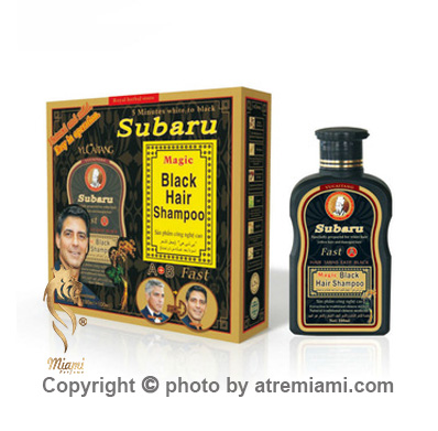 خرید-شامپو-رنگ-مو-و-رفع-سفیدی-مو-سوبارو-Magic-subaru-black-hair-shampoo